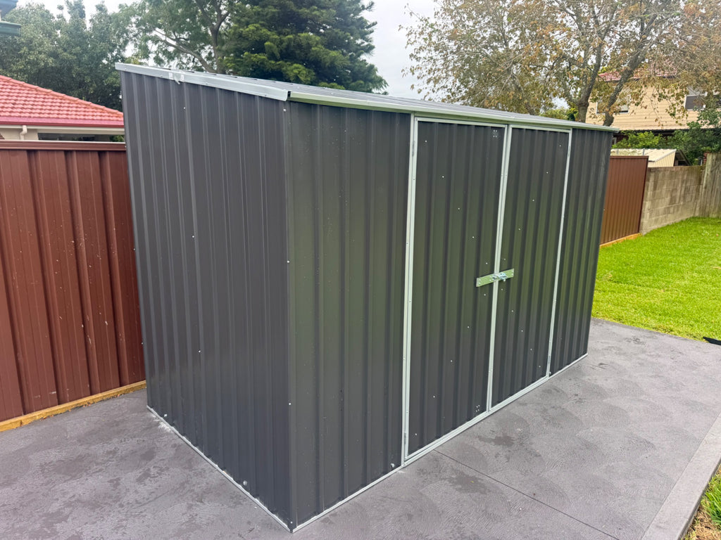 3.0m x 1.52m x 1.8-2.06 Double hinged door in Monument INSTALL WITHIN 7 DAYS with H4 timberbase option