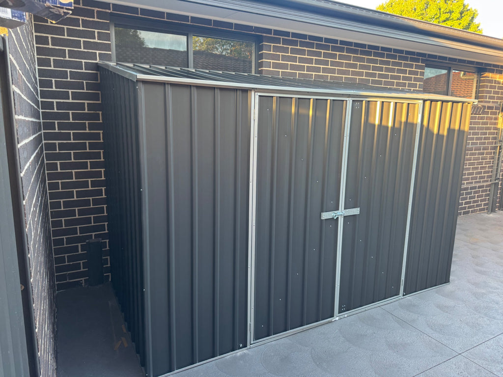 3.0m x 1.52m x 1.8-2.06 Double hinged door in Monument INSTALL WITHIN 7 DAYS with H4 timberbase option