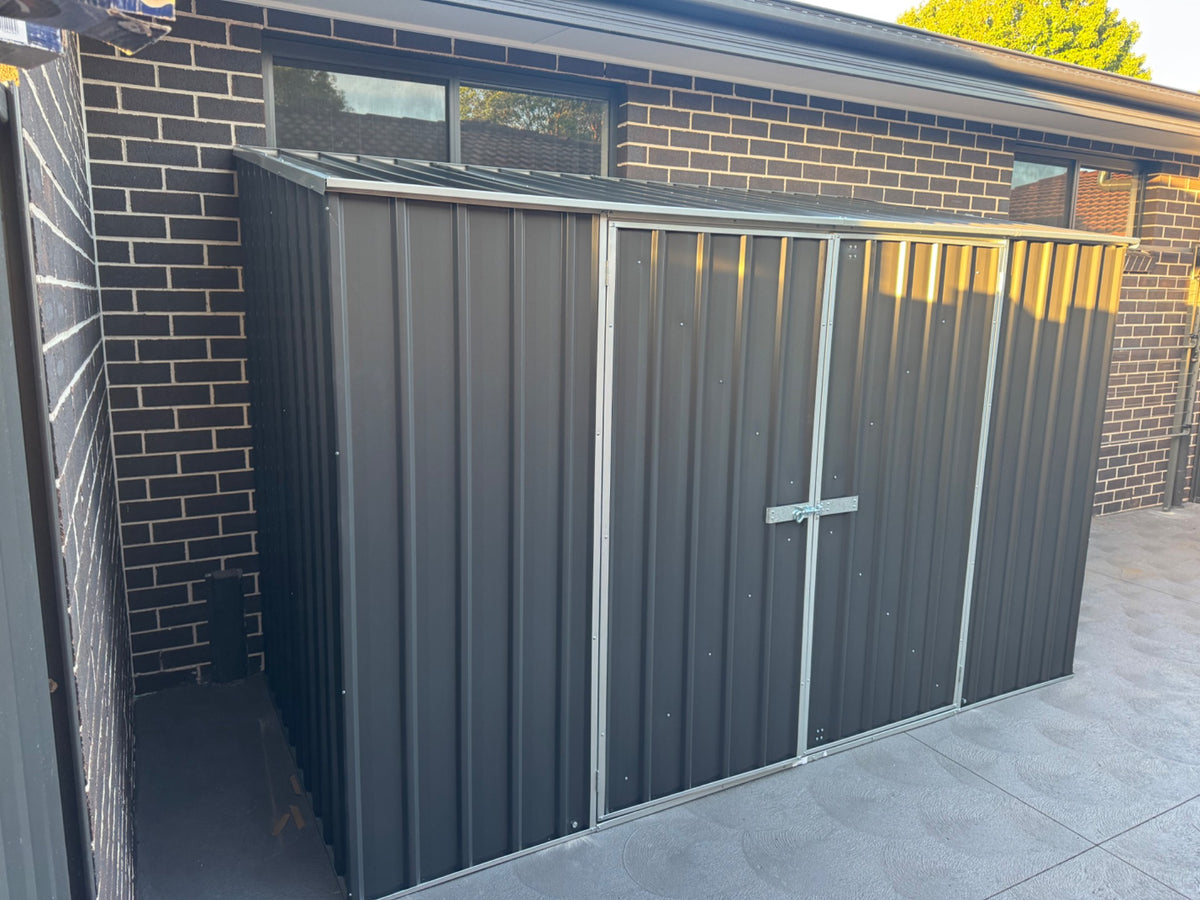 3.0m x 1.52m x 1.8-2.06 Double hinged door in Monument INSTALL WITHIN 7 DAYS with H4 timberbase option