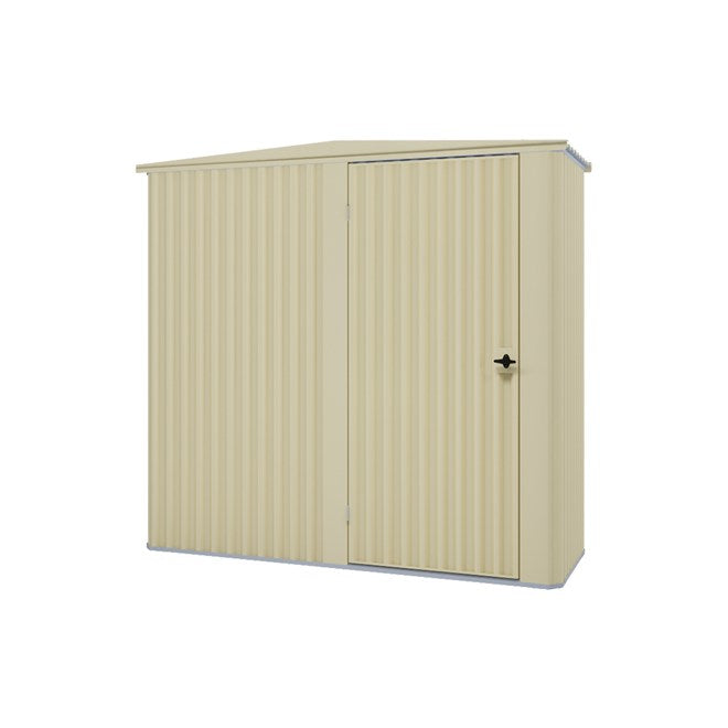 Gardenshed 2.21m x 0.77m x 1.8m-1.95m Hinged door Gable Roof supplied , Delivery and installation Colours