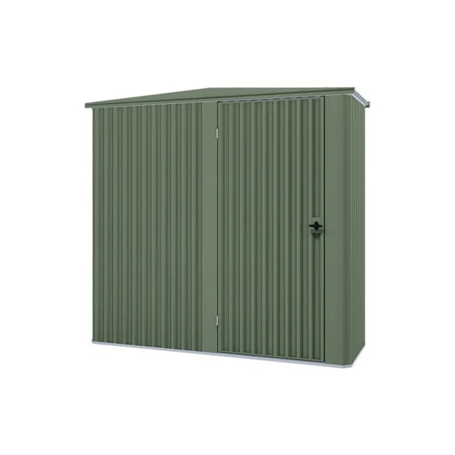 Gardenshed 2.21m x 0.77m x 1.8m-1.95m Hinged door Gable Roof supplied , Delivery and installation Colours