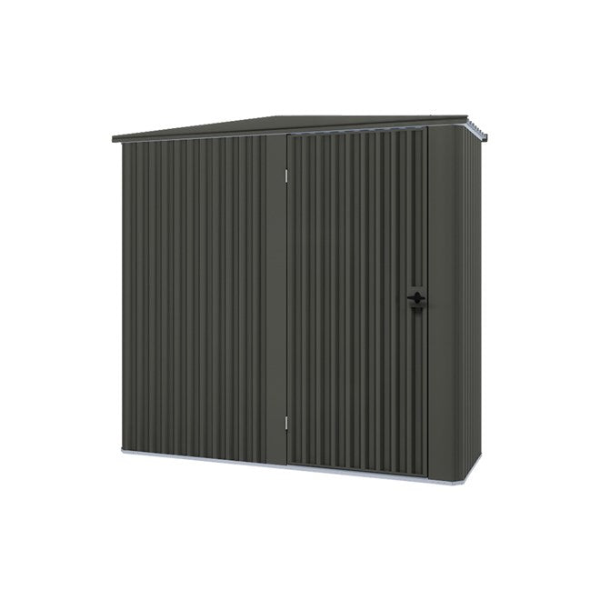 Gardenshed 2.21m x 0.77m x 1.8m-1.95m Hinged door Gable Roof supplied , Delivery and installation Colours